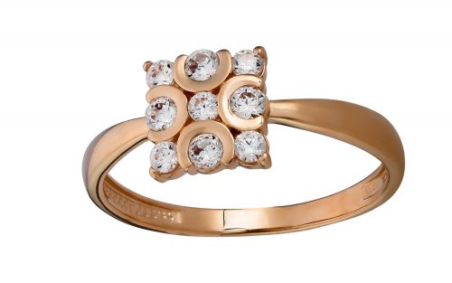 Золотое кольцо с фианитом КВ2995