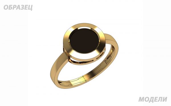 Золота каблучка з емаллю КВ2996 фото Золотое кольцо с эмалью КВ2996