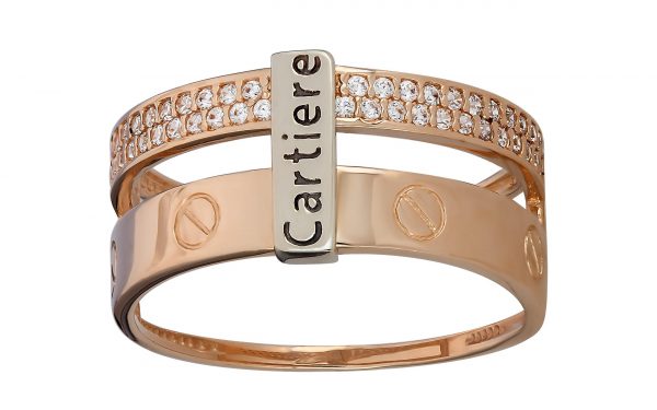 Золотое кольцо с фианитом КВ2998