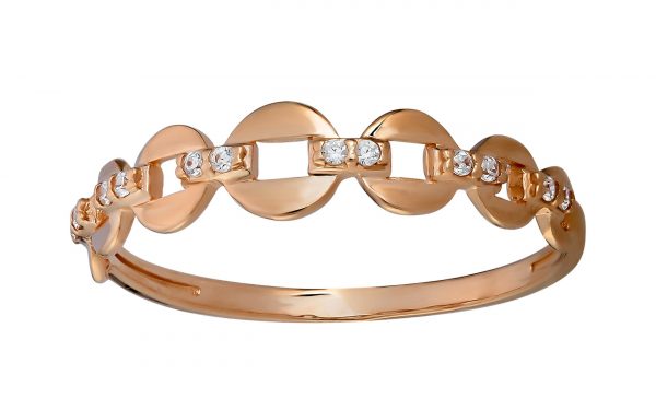 Золотое кольцо с фианитом КВ3001