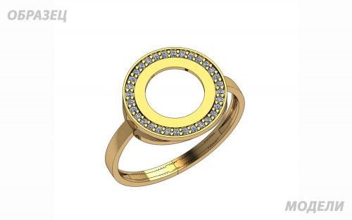 Золота каблучка з фианитом КВ3013 фото Золотое кольцо с фианитом КВ3013