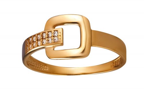 Золотое кольцо с фианитами КВ3014 средний вес 1.39 г