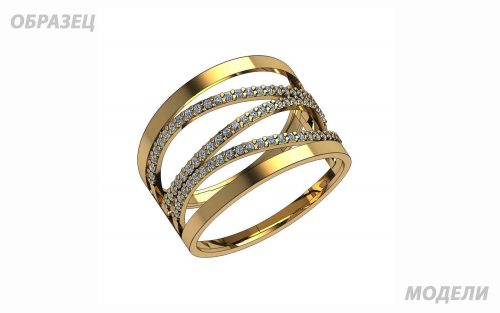 Золота каблучка з фианитом КВ3024 фото золотое кольцо с фианитом КВ3024 средний вес 3.53 грамма
