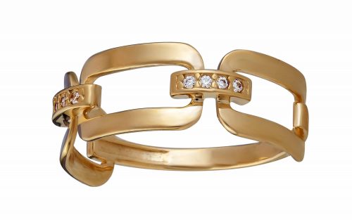 фото золотого кольца КВ3029 с фианитами весом 1.80 грамма