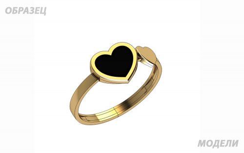 Золота каблучка з фианитом КВ3030 фото золотое кольцо с эмалью КВ3030 средний вес 1.99 грамма