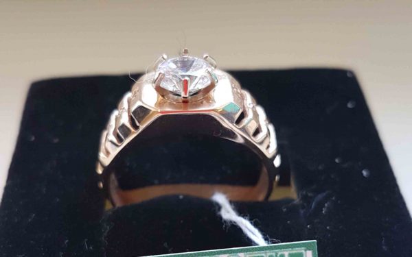 фото Золотая печатка ПЧ199 вид сбоку