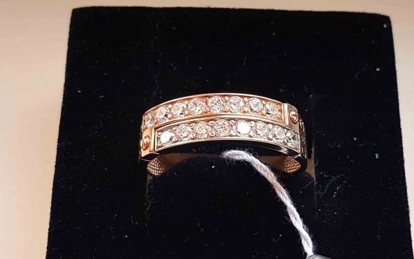 фото вид сверху Золотая печатка ПЧ208 на вставки