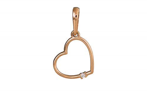 фото Золотая подвеска с бриллиантами ПД1287 со вставкой драгоценного камня