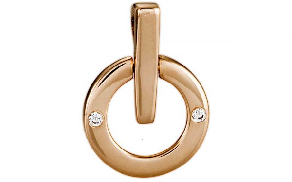 Золота підвіска з діамантами ПД1300 фото Золотая подвеска с бриллиантами ПД1300 в виде кольца