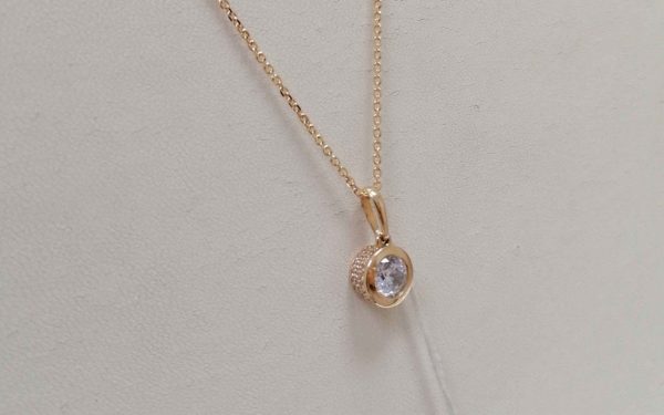 Золотая подвеска ПВ1288 Фото золотая подвеска ПВ1288 средний вес 2.21 грамма