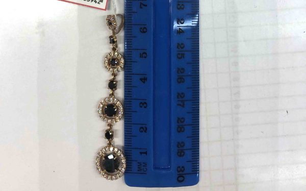 Фото Золотая подвеска ПВ765 возле линейки чтобы показать ее длину