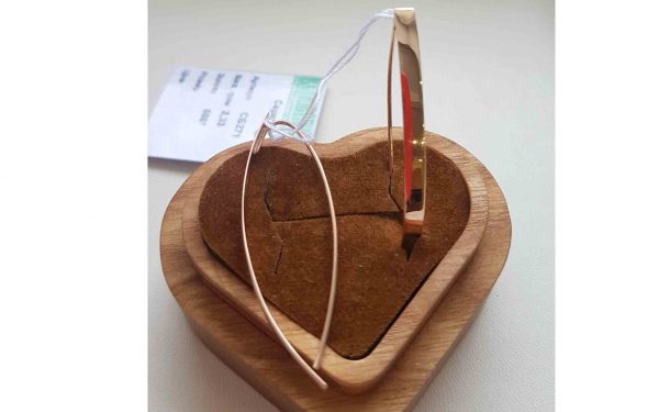 Золотые серьги СБ271 фото Золотые серьги СБ271 в подарочной коробке