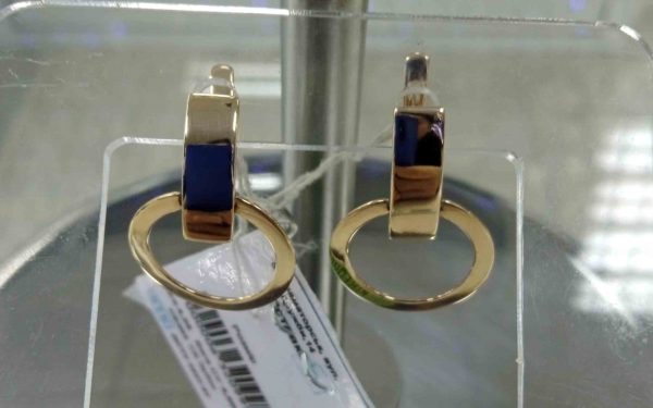 Золотые серьги СБ303 Фото Золотые сережки СБ303 на подставке