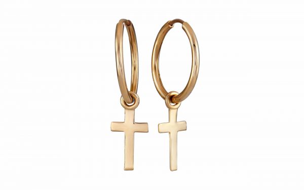 Фото золотые серьги без вставок СБ313 средний вес 2.42 грамма