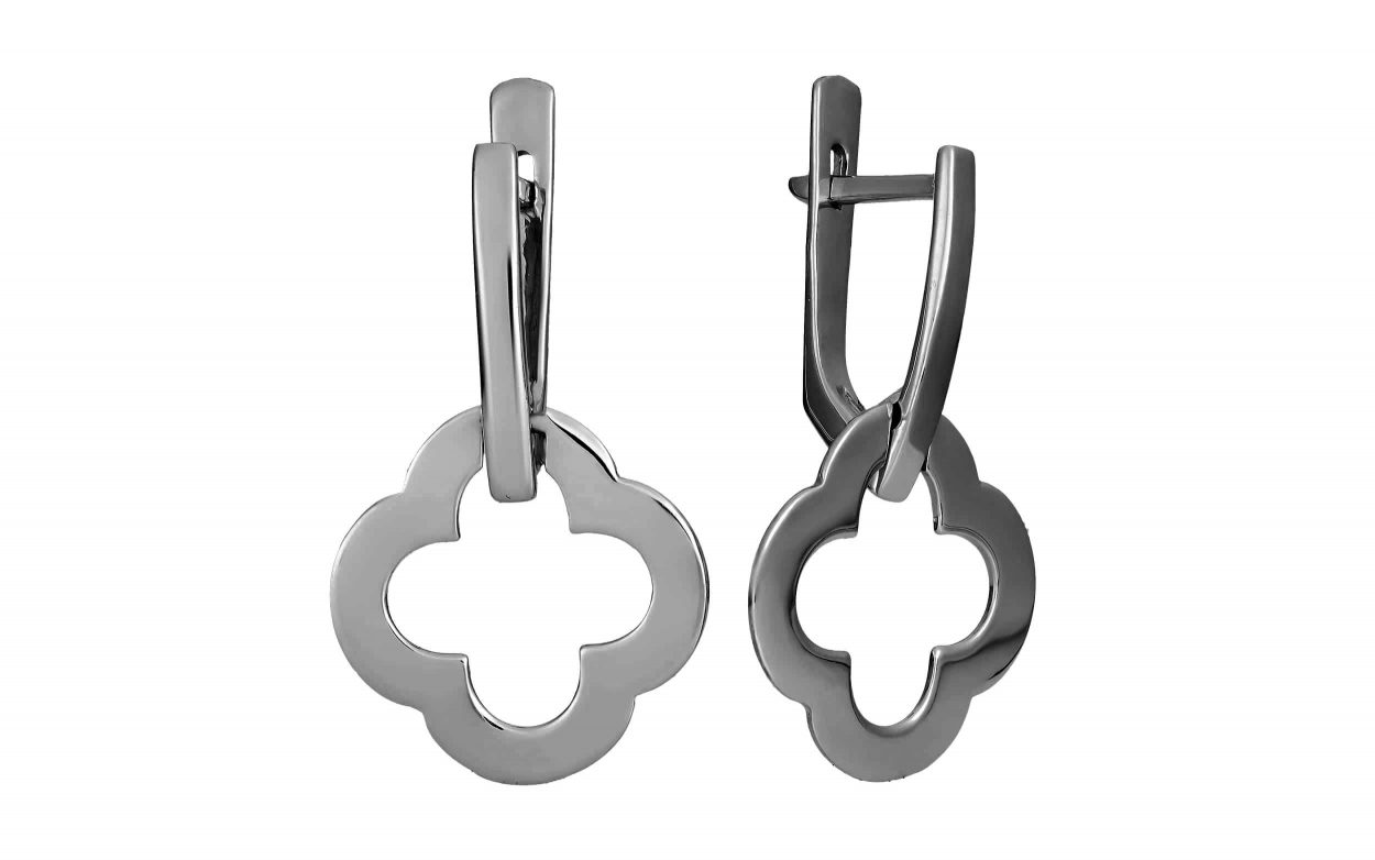 Фото серьги серебряные СБ347-С средний вес 2.56 грамма