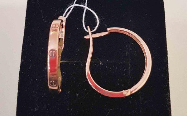 Фото Золотые серьги СБ407 без вставок на черном бархате