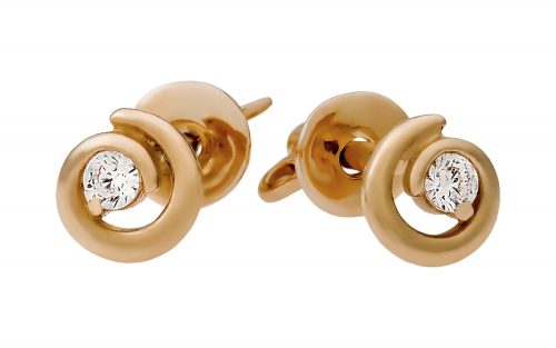 Золотые сережки с бриллиантами СД1749 фото гвоздики Золотые сережки с бриллиантами СД1749 средний вес 0.97