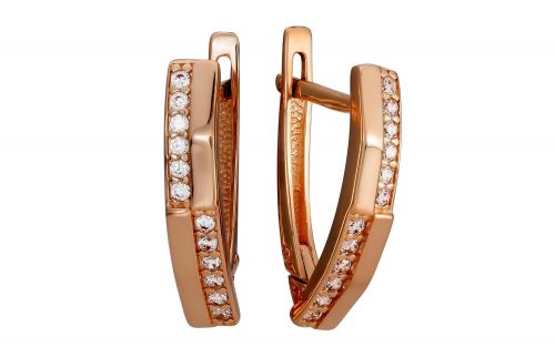 Золоті сережки з діамантами СД2169