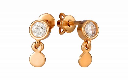Золоті сережки з фианитом СВ2203