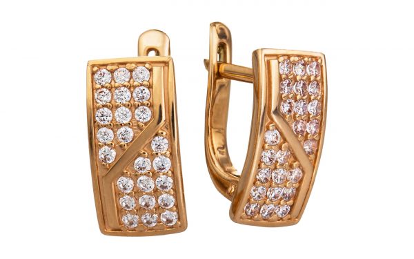 Золоті сережки СВ1263 Золотые серьги СВ1263