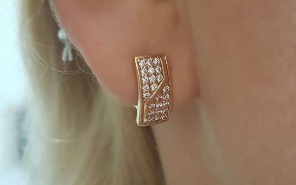 Золоті сережки СВ1263 ювелирный завод ЮвелирЭлит