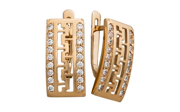 Золотые серьги СВ1338