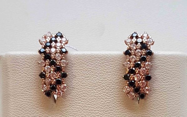 Фото Золотые серьги СВ1366 рисунок зигзаг