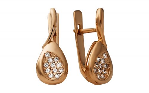 Золоті сережки СВ1400 Золотые серьги СВ1400