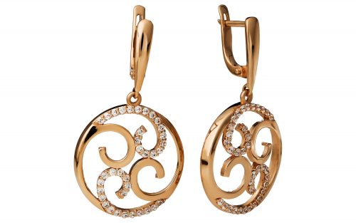 Золоті сережки СВ1404 Золотые серьги СВ1404