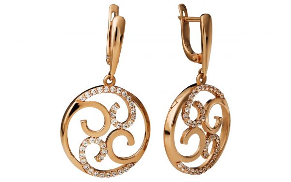 Золотые серьги СВ1404