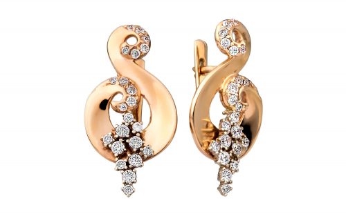 Золотые серьги СВ1407