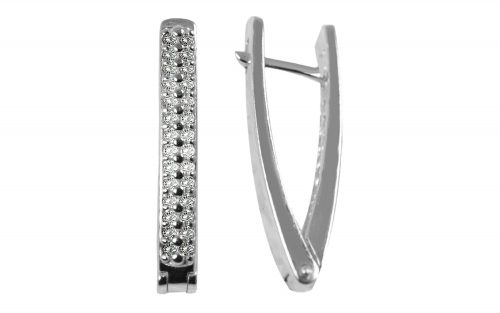 Сережки золоті з фіанітами СВ1411 Золотые серьги СВ1411