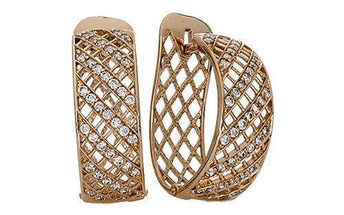 Золотые серьги СВ1412