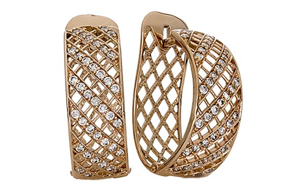 Золотые серьги СВ1412