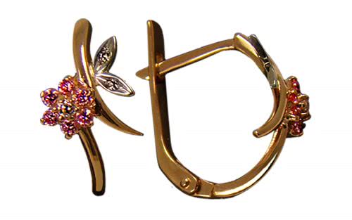 Золотые серьги СВ1419