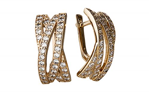 Золоті сережки СВ1426 Золотые серьги СВ1426