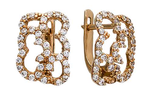 Золотые серьги СВ1477