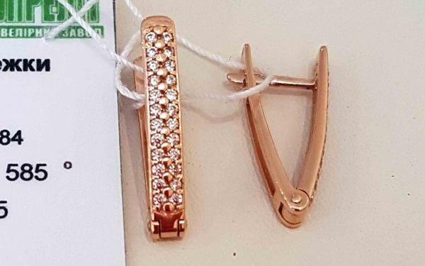 Золотые серьги СВ1484 фото Золотые серьги СВ1484 общий вид