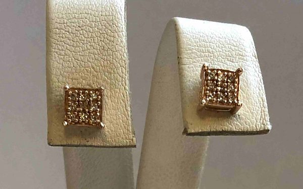 Золотые серьги с кубическим цирконием СВ1529 Фото Золотые серьги с кубическим цирконием СВ1529