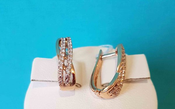 Фото Золотые серьги СВ1576 на подставке