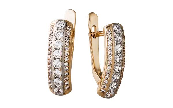 Золотые серьги СВ1640