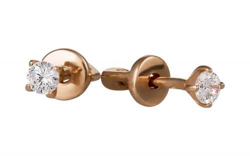 Сережки золотые СВ1701 Золотые серьги СВ1701