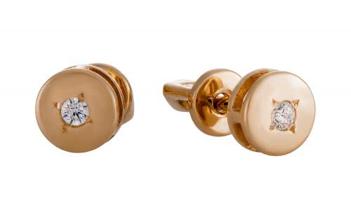 Сережки золотые с фианитами СВ1741 Золотые серьги СВ1741