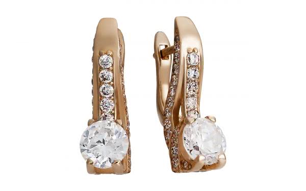 Сережки золотые СВ1745 Золотые серьги СВ1745