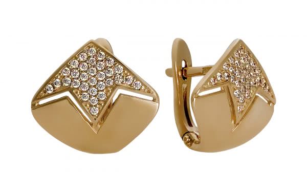 Золотые серьги СВ1772