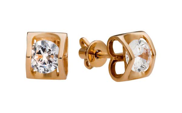 Золотые серьги СВ1787