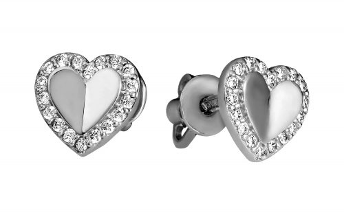 Cрібні сережки з фіанітом СВ1832-С Серебряные серьги с фианитами СВ1832