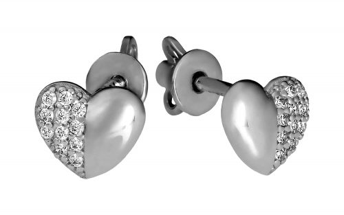 Cрібні сережки з фіанітом СВ1846-С Серебряные серьги с фианитами СВ1846