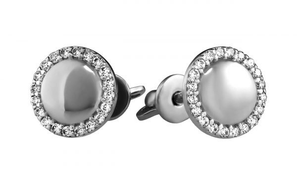 Серебряные серьги с фианитами СВ1898