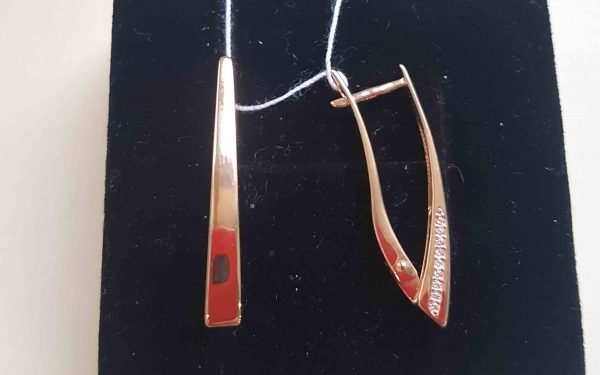 фото серьги золотые СВ2096 общий вид